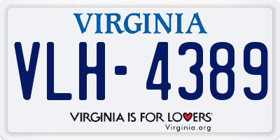 VA license plate VLH4389