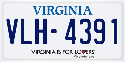 VA license plate VLH4391