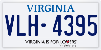 VA license plate VLH4395