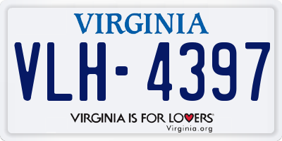 VA license plate VLH4397