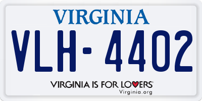 VA license plate VLH4402