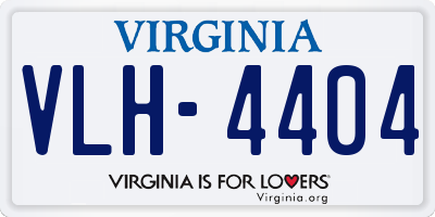 VA license plate VLH4404