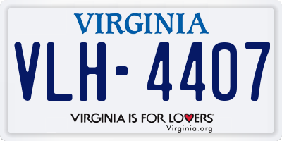 VA license plate VLH4407