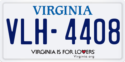 VA license plate VLH4408