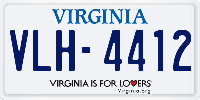 VA license plate VLH4412