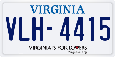 VA license plate VLH4415