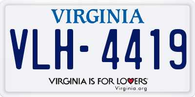 VA license plate VLH4419