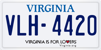 VA license plate VLH4420