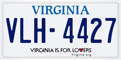 VA license plate VLH4427