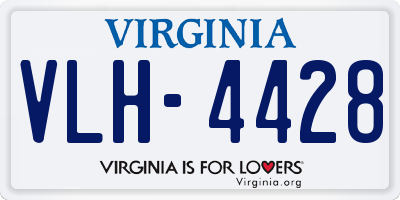 VA license plate VLH4428