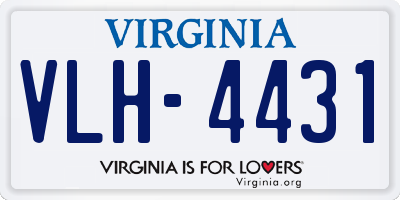 VA license plate VLH4431
