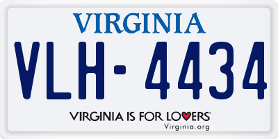 VA license plate VLH4434
