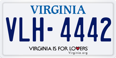 VA license plate VLH4442