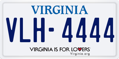 VA license plate VLH4444