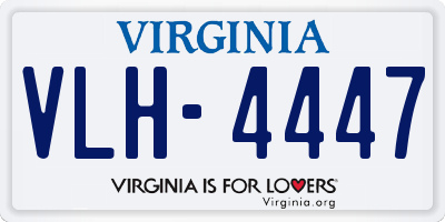 VA license plate VLH4447