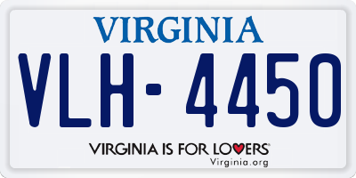 VA license plate VLH4450