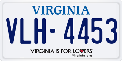 VA license plate VLH4453