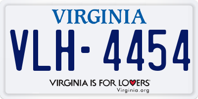 VA license plate VLH4454
