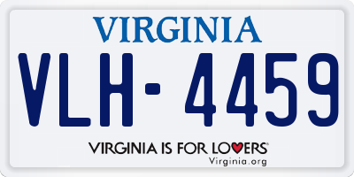 VA license plate VLH4459