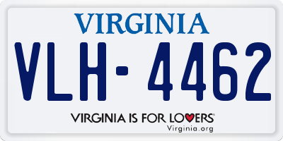 VA license plate VLH4462