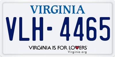 VA license plate VLH4465