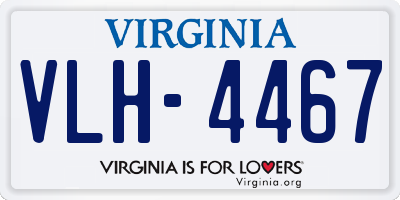 VA license plate VLH4467