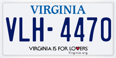 VA license plate VLH4470