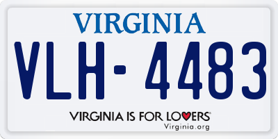 VA license plate VLH4483