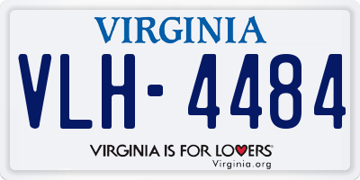 VA license plate VLH4484