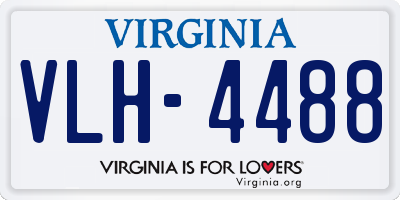 VA license plate VLH4488