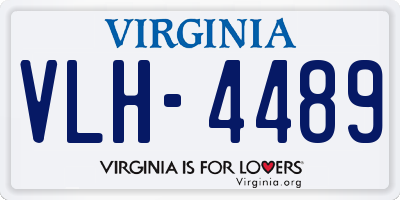 VA license plate VLH4489