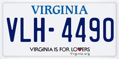 VA license plate VLH4490
