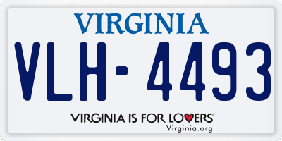VA license plate VLH4493