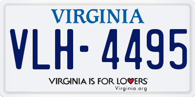 VA license plate VLH4495