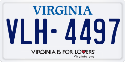 VA license plate VLH4497