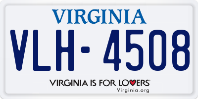 VA license plate VLH4508