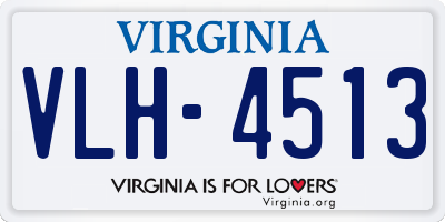 VA license plate VLH4513