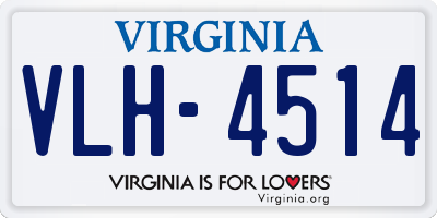 VA license plate VLH4514