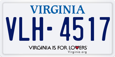 VA license plate VLH4517