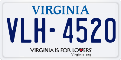 VA license plate VLH4520