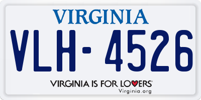 VA license plate VLH4526