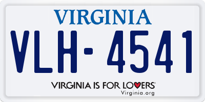 VA license plate VLH4541
