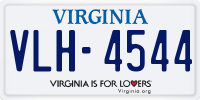 VA license plate VLH4544