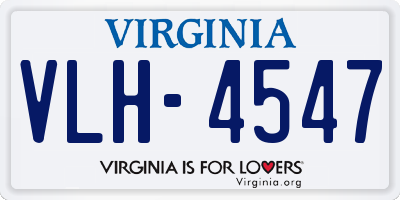 VA license plate VLH4547