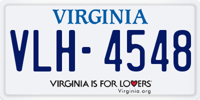 VA license plate VLH4548