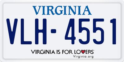 VA license plate VLH4551