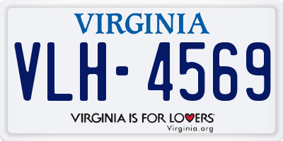VA license plate VLH4569