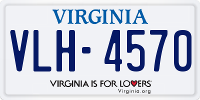 VA license plate VLH4570