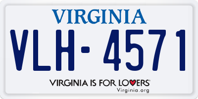 VA license plate VLH4571