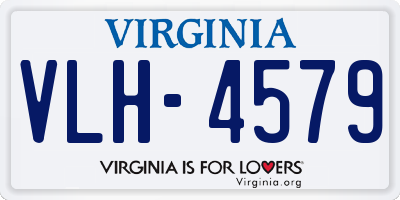 VA license plate VLH4579